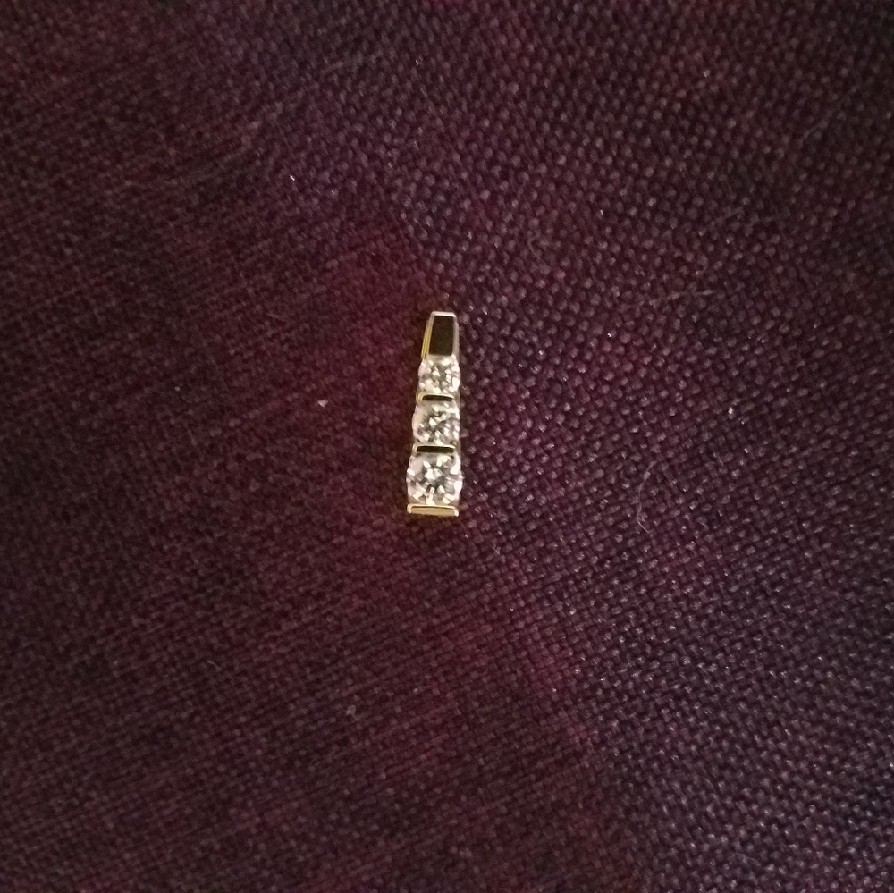 14K Diamonique Pendant